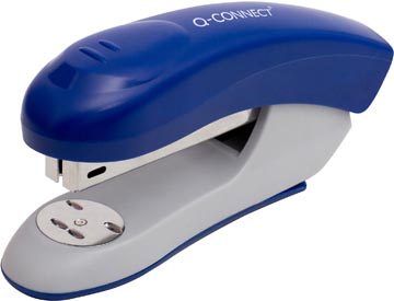 Nietmachine Q-Connect kunststof half strip 20vel blauw