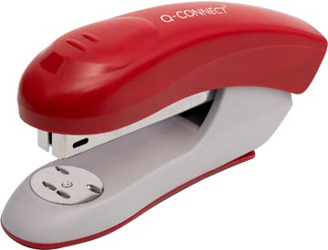 Nietmachine Q-Connect kunststof half strip 20vel rood