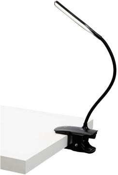 Bureaulamp draadloos met klem ALBA LED Clip 6000Kelvin 120-150lumen zwart