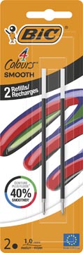 Balpenvulling BIC 4 Colours Smooth zwarte inkt medium punt (2)