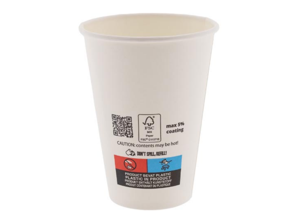 Drinkbeker Conpax karton 180ml wit (100)