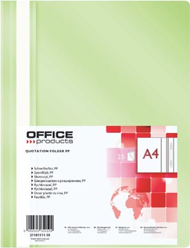 Snelhechtmap Office Products A4 lichtgroen