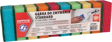 Schuurspons Office Products 4,6x7,4cm assorti (10)