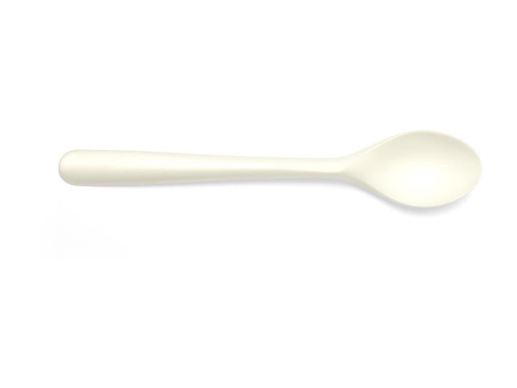 Dessertlepel herbruikbaar Conpax Folia CPLA 14,5cm wit (50)