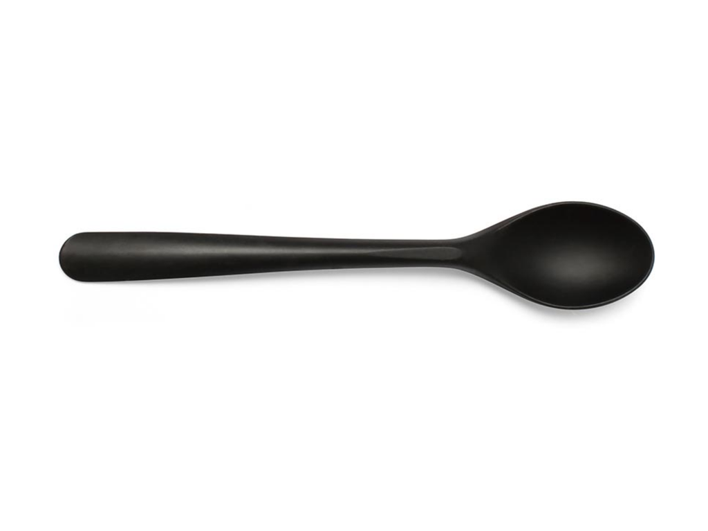 Dessertlepel herbruikbaar Conpax Folia CPLA 14,5cm zwart (50)
