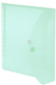 Geperforeerde documentmap Foldersys A4 transparant groen