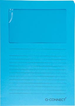 L-map Q-Connect met venster A4 120gr blauw (100)