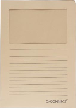 L-map Q-Connect met venster A4 120gr kraft (100)