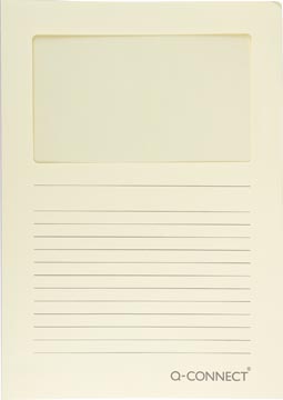 L-map Q-Connect met venster A4 120gr lichtgeel (100)