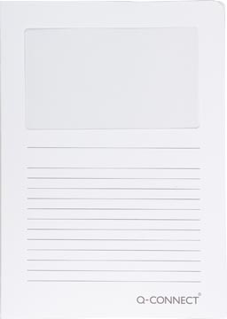 L-map Q-Connect met venster A4 120gr wit (100)