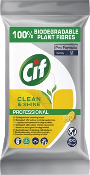 Vochtige schoonmaakdoekjes Cif Clean & Shine (100)