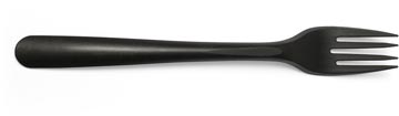 Vork herbruikbaar Conpax Folia CPLA 19cm zwart (50)
