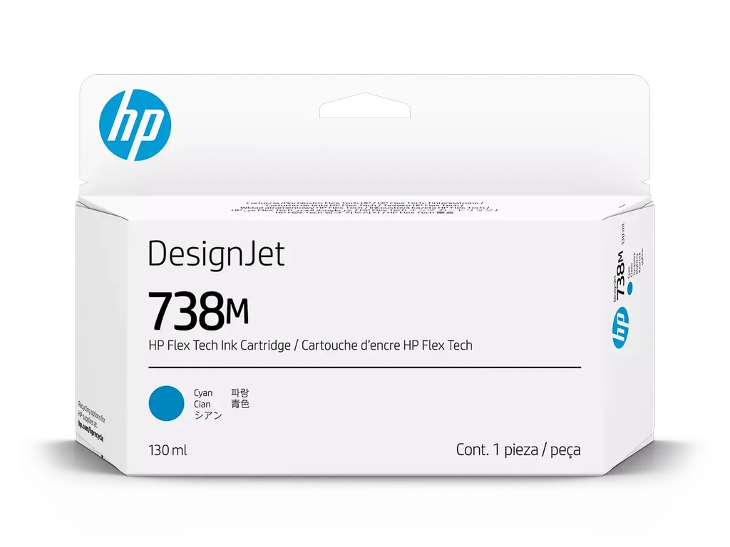 Cartridge HP DesignJet 738M Flex Tech 130ml CY