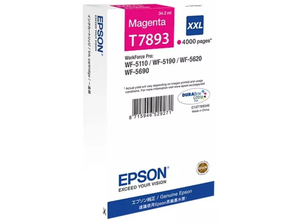 Cartridge Epson Inkjet T7893 WorkForce Pro WF-5110 4.000 pag. MAG