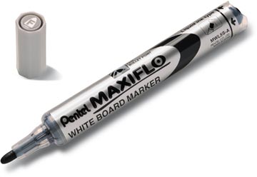 Whiteboardmarker Pentel Maxiflo fijne ronde punt 4mm zwart