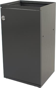 Modulaire afvalbak V-part 85L met deur en zakhouder grijs
