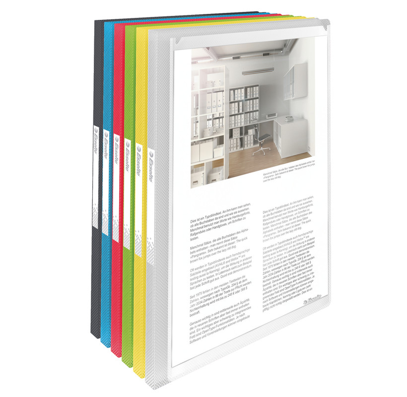 Personaliseerbaar showalbum Esselte Vivida PP A4 40 tassen geel