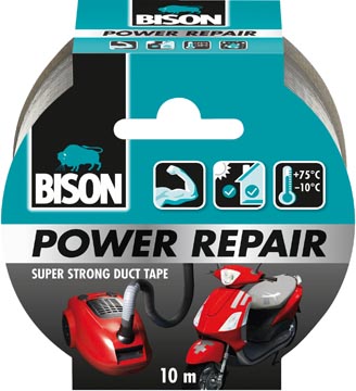Plakband Bison Power Repair 48mmx10m grijs