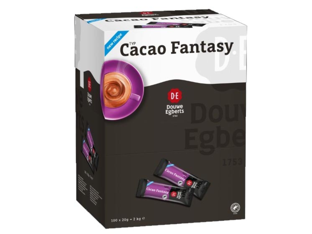 Cacao poedersticks chocolademelk Douwe Egberts Cacao fantasy 20g (100)