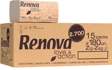 Handdoeken Renova Love & Action papier Z-vouw 2-laags 180vel (15)