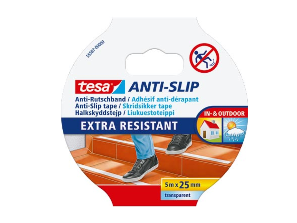 Antislip tape Tesa 5mx25mm transparant
