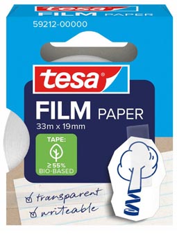 Plakband Tesafilm papier 19mmx10m transparant