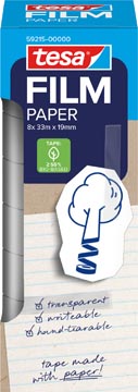 Plakband Tesafilm papier 19mmx33m transparant (8)