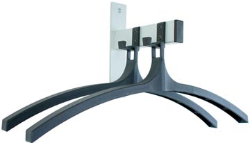 Wandgarderobe kapstok V-part 2 haken met 2 hangers