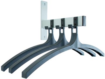 Wandgarderobe kapstok V-part 3 haken met 3 hangers