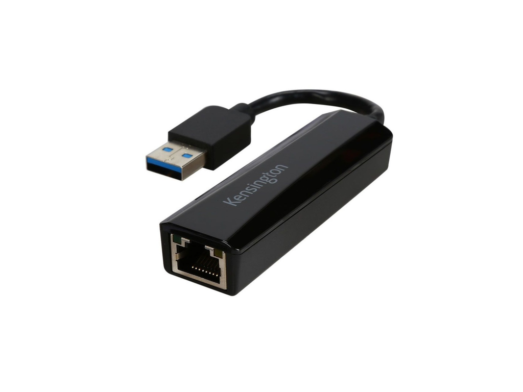 Adapter Kensington UA0000E USB 3.0 Ethernet zwart