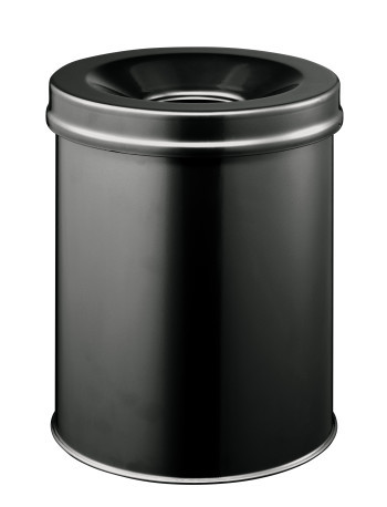 Afvalbak Durable Safe metaal rond 15L met vlamdover