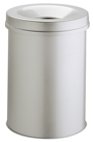 Afvalbak Durable Safe metaal rond 15L met vlamdover