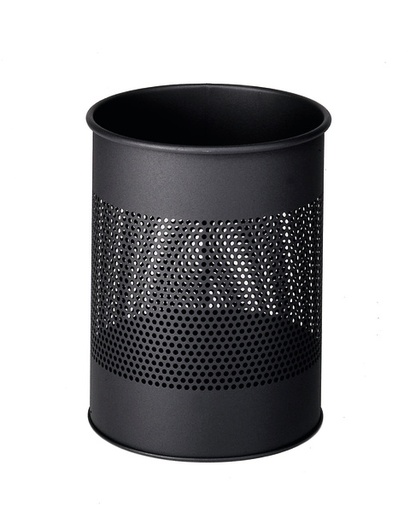 [DUR-331001] Papiermand Durable Metal Round 15L decoratieve perforatie 165mm (zwart)