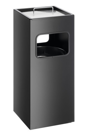 Afvalbak Durable metaal vierkant 17L met asbak
