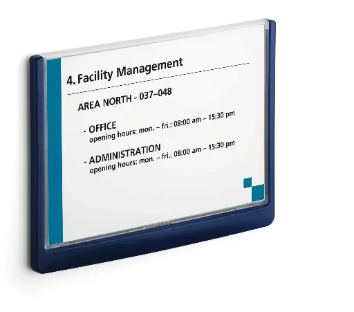 [DUR-486607] Deurnaamhouder Durable Click Sign A5 (blauw)