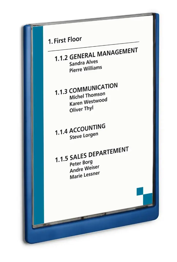 Deurnaamhouder Durable Click Sign A4