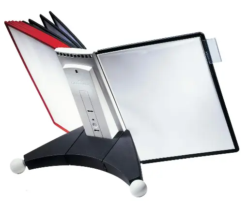 [DUR-563200] Zichtpanelensysteem Durable Sherpa 10 tafelmodel inclusief 10 zichtpanelen (assorti)