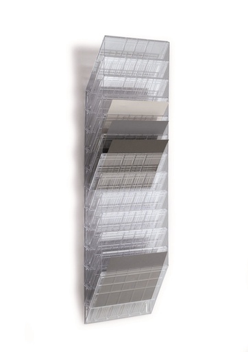 [DUR-1709781400] Folderhouder wand Durable Flexiboxx A4 liggend 12-vaks (transparant)