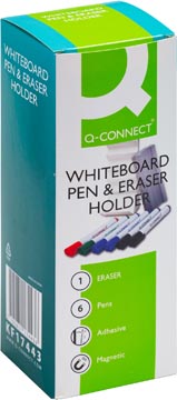 Accessoirehouder voor whiteboard Q-Connect incl markers en wisser wit