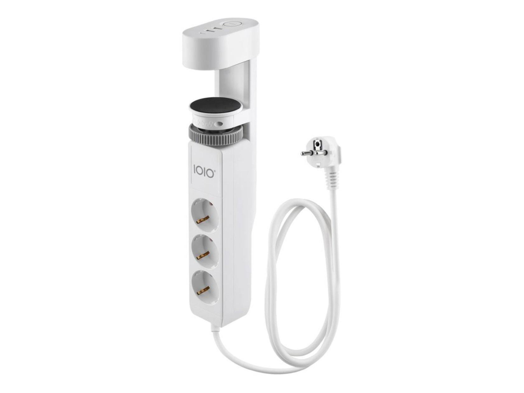 Contactdoos IOIO SL3000 3 stopcontacten en 3 USB-poorten tafelklem wit