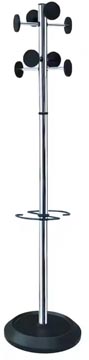 Kapstok met parapluhouder 8 haken zwart