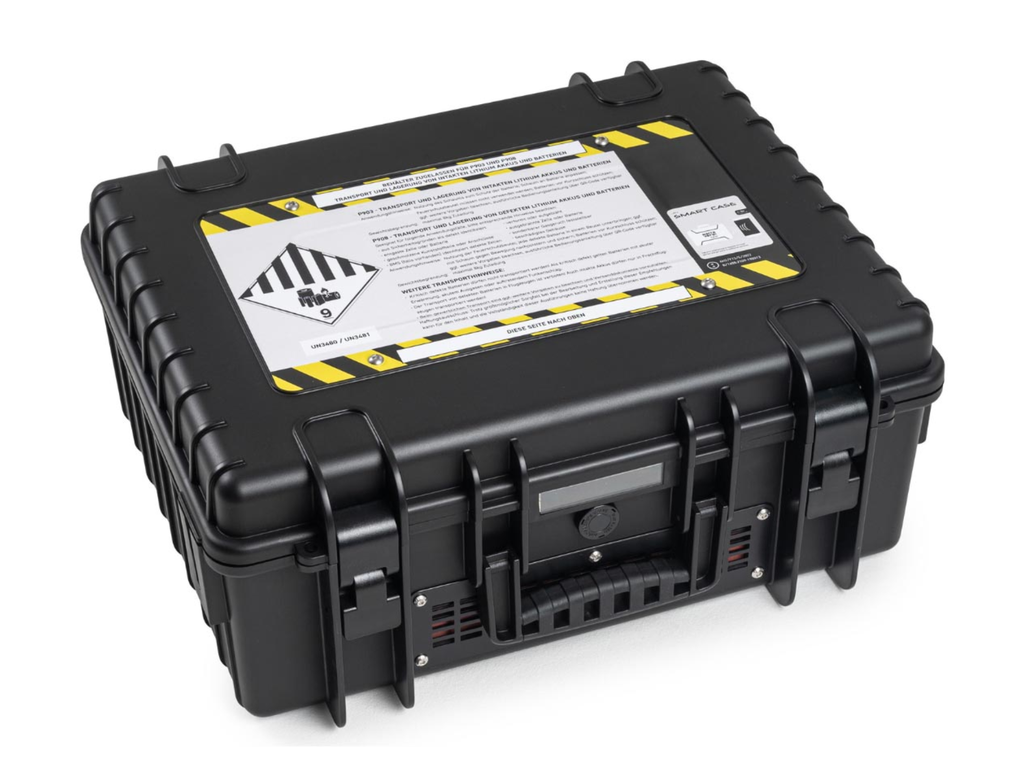 Koffer voor Lithium-Ion batterijen De Raat medium 13L zwart