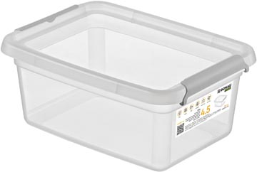 Opbergdoos Donau Home 4,5L transparant