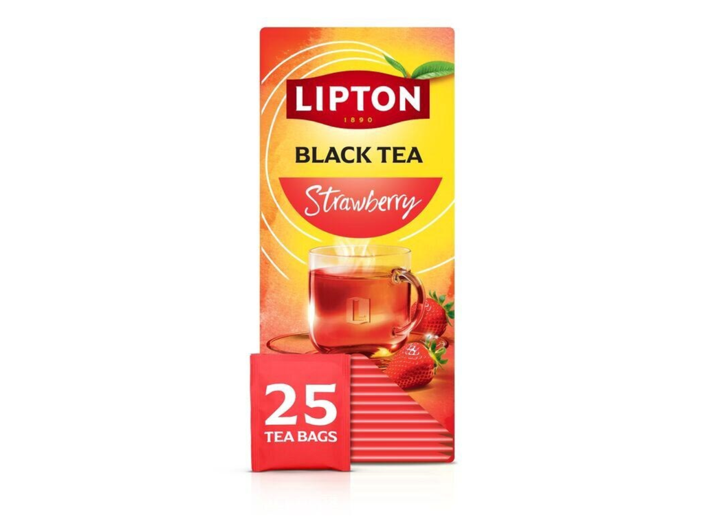 Thee Lipton Feel Good Selection Zwarte thee aardbei (25)