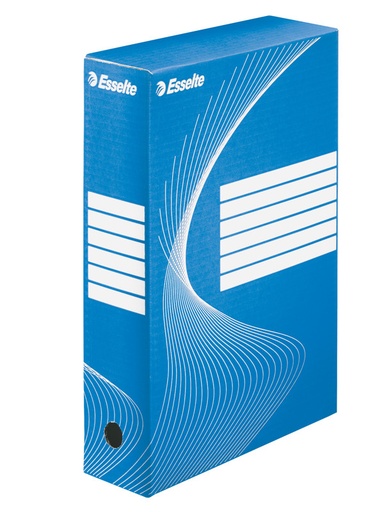 [ESS-128411] Archiefdoos Esselte Boxycolor karton A4/folio 250x352mm rug 80mm (25) (blauw)