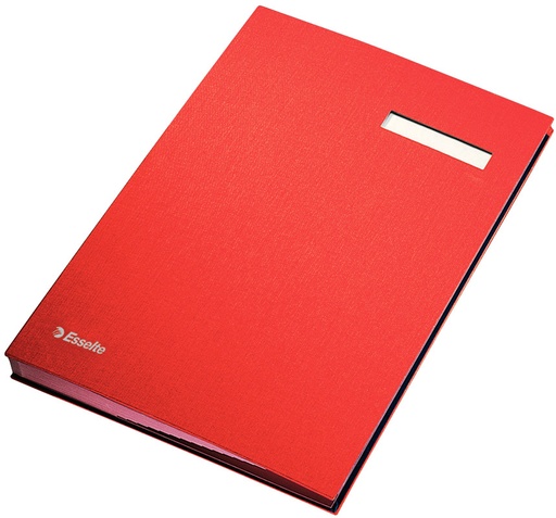 [ESS-621062] Handtekenmap Esselte PP A4 20-vaks grijze vloei (rood)