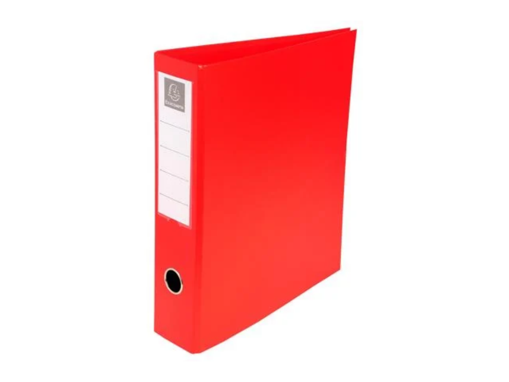 Ringmap Exacompta PVC A4 4D-ringen 50mm rug 70mm rood