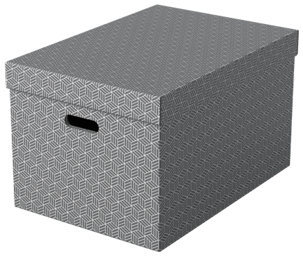 [ESS-628287] Esselte Home grote opberg-en geschenkdoos karton (3) (grijs)