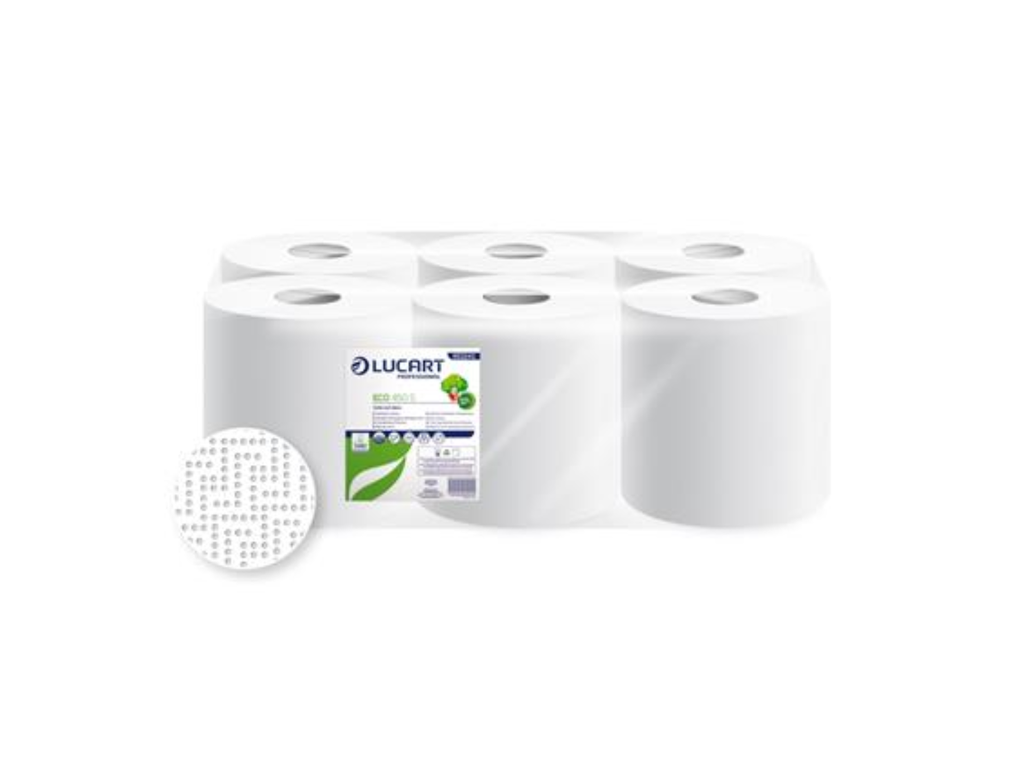 Poetsrol Lucart Eco 450 midi 18,5cmx108m 2-laags (6)