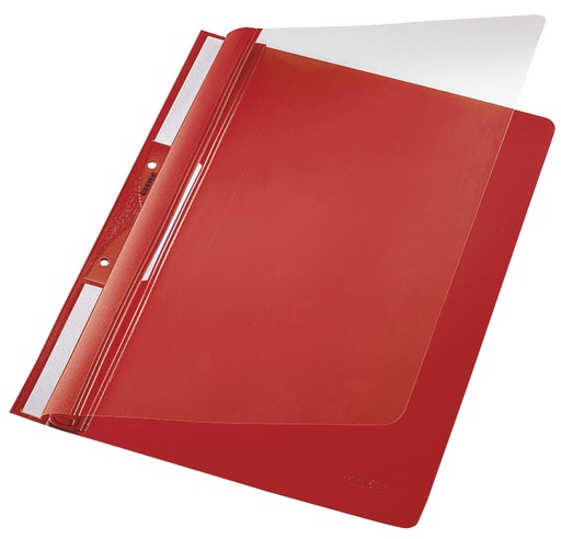 [ESS-41900025] Snelhechtmap Leitz Standaard PVC A4 geperforeerd (20) (rood)